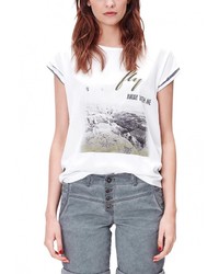 Женская белая футболка с принтом от s.Oliver