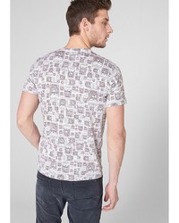 Мужская белая футболка с принтом от s.Oliver