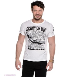 Мужская белая футболка с принтом от Scorpion Bay