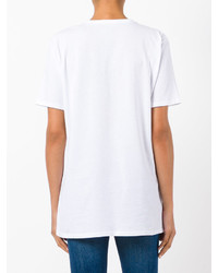 Женская белая футболка с принтом от Alexander McQueen