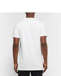 Мужская белая футболка с принтом от Balmain