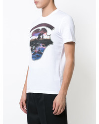 Мужская белая футболка с принтом от Givenchy