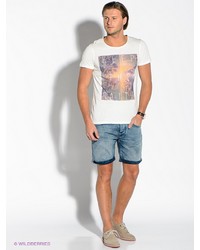 Мужская белая футболка с принтом от Strellson