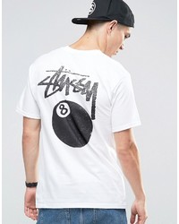 Мужская белая футболка с принтом от Stussy