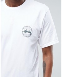 Мужская белая футболка с принтом от Stussy