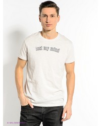 Мужская белая футболка с принтом от Tom Farr