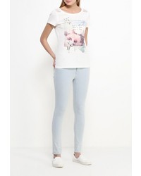 Женская белая футболка с принтом от Tom Tailor