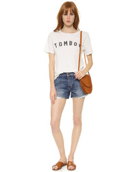 Женская белая футболка с принтом от Amo