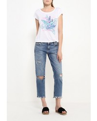 Женская белая футболка с принтом от Troll