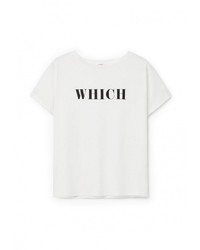 Женская белая футболка с принтом