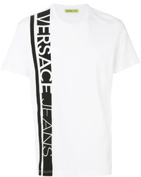Мужская белая футболка с принтом от Versace