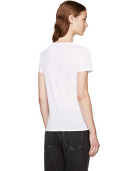 Женская белая футболка с принтом от Alexander McQueen