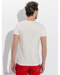 Мужская белая футболка с принтом от Wrangler