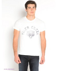 Мужская белая футболка с принтом от Wrangler