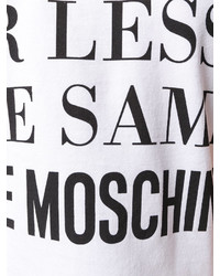 Женская белая футболка с украшением от Love Moschino