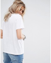 Женская белая футболка с украшением от Boohoo