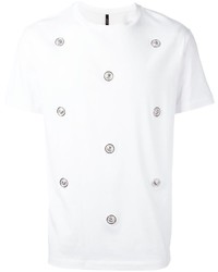 Мужская белая футболка с украшением от Versus