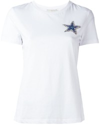 Женская белая футболка со звездами от Amen