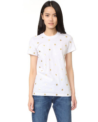Женская белая футболка со звездами от Markus Lupfer