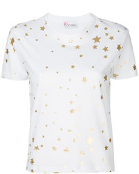 Женская белая футболка со звездами от RED Valentino