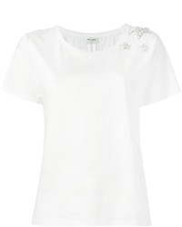 Женская белая футболка со звездами от Saint Laurent