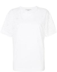 Женская белая футболка со звездами от Stella McCartney