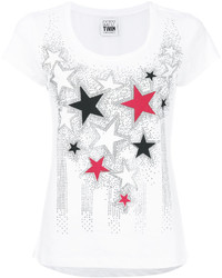 Женская белая футболка со звездами от Twin-Set