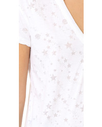 Женская белая футболка со звездами от Zadig & Voltaire