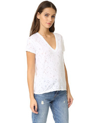 Женская белая футболка со звездами от Zadig & Voltaire