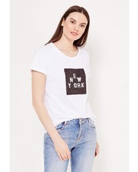 Женская белая футболка от adL