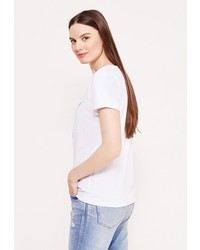 Женская белая футболка от adL