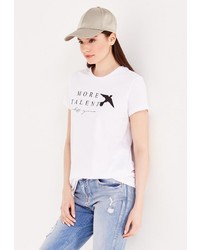 Женская белая футболка от adL