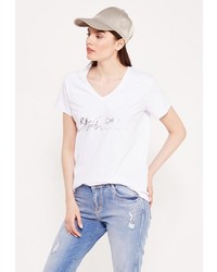 Женская белая футболка от adL