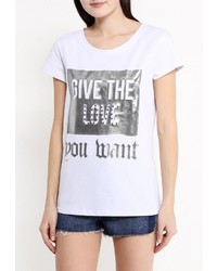 Женская белая футболка от Besh