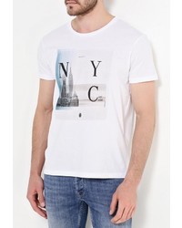 Мужская белая футболка от Broadway