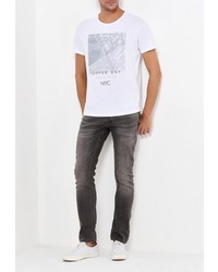 Мужская белая футболка от Broadway