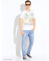 Мужская белая футболка от Broadway