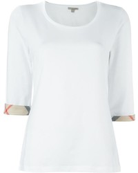 Женская белая футболка от Burberry
