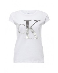 Женская белая футболка от Calvin Klein Jeans