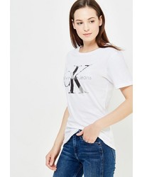Женская белая футболка от Calvin Klein Jeans