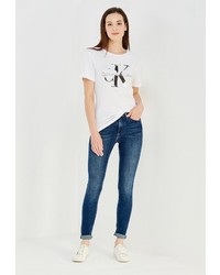 Женская белая футболка от Calvin Klein Jeans