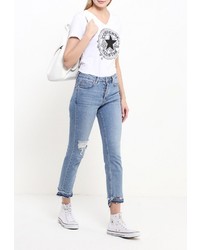 Женская белая футболка от Converse