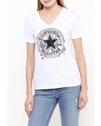 Женская белая футболка от Converse