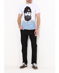 Мужская белая футболка от Deblasio