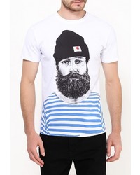 Мужская белая футболка от Deblasio