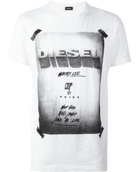 Мужская белая футболка от Diesel