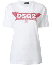 Женская белая футболка от Dsquared2