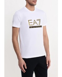 Мужская белая футболка от EA7