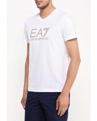 Мужская белая футболка от EA7