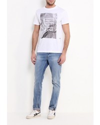 Мужская белая футболка от G Star